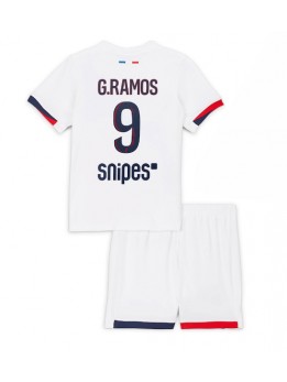 Paris Saint-Germain Goncalo Ramos #9 Replika Borta Kläder Barn 2025-26 Kortärmad (+ byxor)